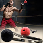 BONSEM Palla elastica da boxe per adulti in pelle PU montata sulla testa, Boxing Elastic Ball