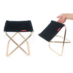 Sgabello pieghevole per barbecue da pesca portatile in lega di alluminio CLS, dimensioni: 24,8 * 22,5 * 27 cm, CLS Folding Stool(Black)