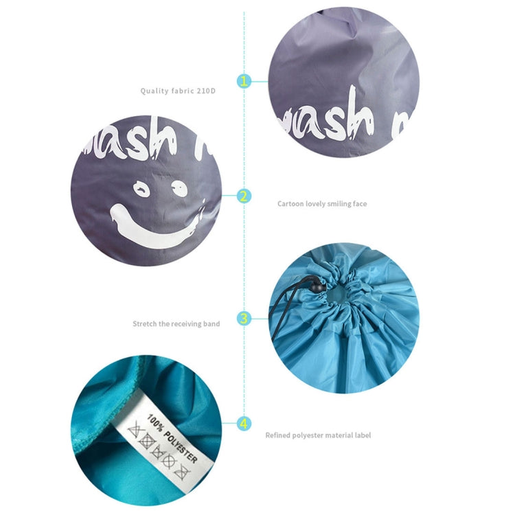 Trapunta per la casa, vestiti, cordoncino da viaggio in nylon, modello con faccina sorridente, organizzare la borsa di stoccaggio