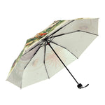 Ombrello parasole anti-ultravioletto con nastro argentato a tre pieghe di moda creativa, Cat Pattern Silver Tape Umbrella