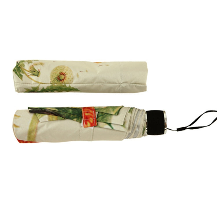 Ombrello parasole anti-ultravioletto con nastro argentato a tre pieghe di moda creativa, Cat Pattern Silver Tape Umbrella