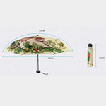Ombrello parasole anti-ultravioletto con nastro argentato a tre pieghe di moda creativa, Cat Pattern Silver Tape Umbrella