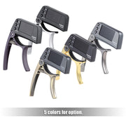 Clip per accordatore per chitarra professionale, accordatore a clip cromatico in stile Loft con display LCD rotante con luce Capotasto per chitarra con una sola mano