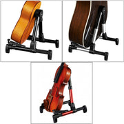 Supporto per strumento musicale con staffa verticale pieghevole semplice per chitarra, violino e ukulele