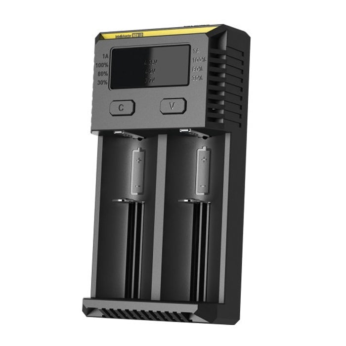 Nitecore NUOVO i2 Intelligent Digi Caricabatterie Intelligente con indicatore LED per batterie 14500, 16340 (RCR123), 18650, 22650, 26650, Ni-MH e Ni-Cd (AA, AAA), NEW i2