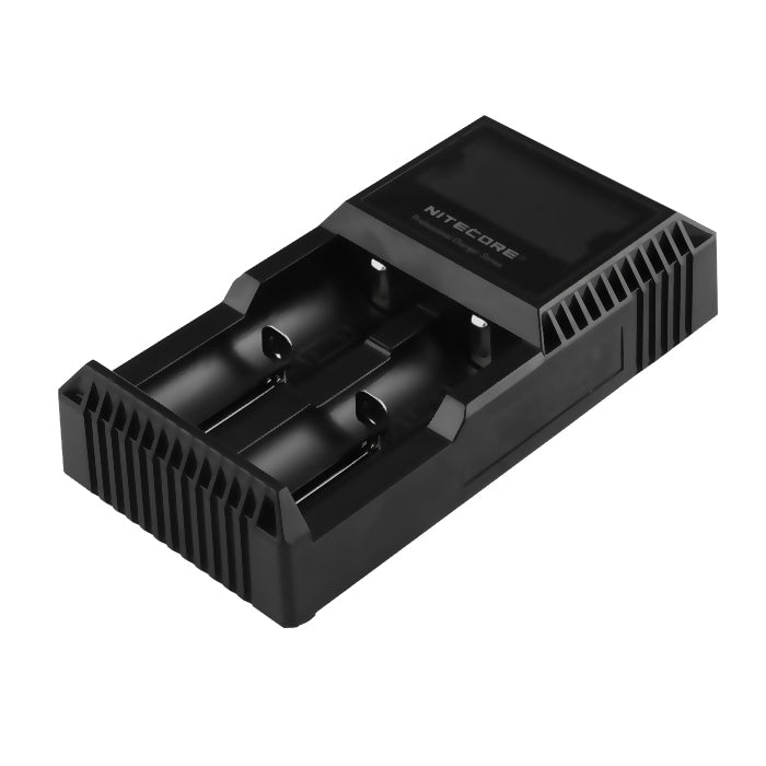 Nitecore D2 Caricabatterie intelligente Digi intelligente con indicatore LED per batterie 14500, 16340 (RCR123), 18650, 22650, 26650, Ni-MH e Ni-Cd (AA, AAA), D2