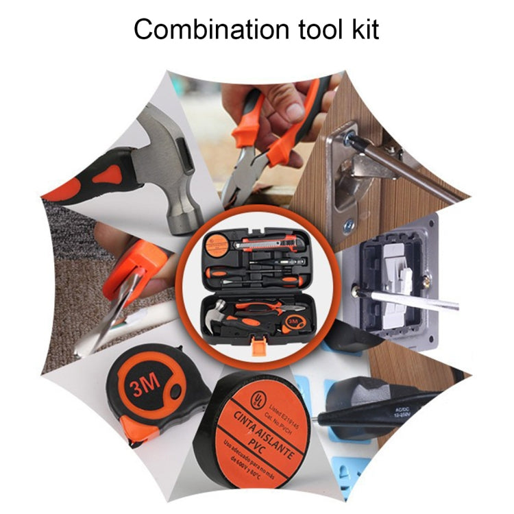 Set di attrezzi 9 in 1 Kit di utensili manuali per la casa generale con custodia per cassetta degli attrezzi, 9 in 1