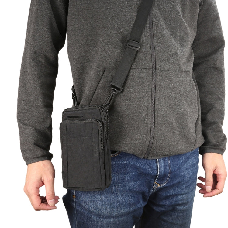 Custodia da trasporto per telefono da esterno Custodia in nylon a tracolla per cellulare Fondina per cellulare Borsa a portafoglio con cintura con moschettone
