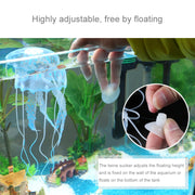 3 pezzi di articoli per acquari Decorazione Simulazione in silicone Medusa a ventosa fluorescente, dimensioni: 5 * 17 cm, 5cm