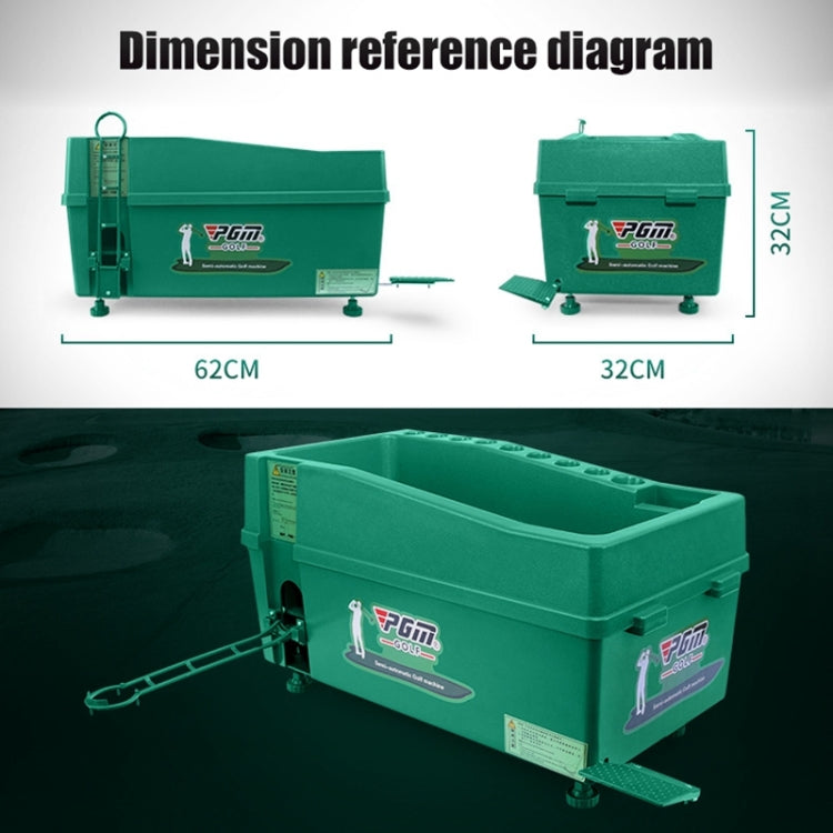 Distributore automatico di palline da golf PGM con rastrelliera per mazze, dimensioni: 62x32x32 cm, 62x32x32cm Green, 62x32x32cm Grey