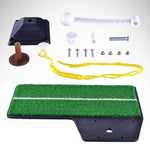 PGM Golf 66 Tappetino da putting per erba Push Rod Trainer, dimensioni: 48x23 cm, Black,66 Grass, White,66 Grass