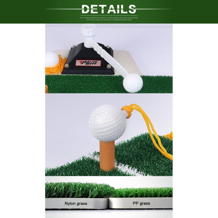 PGM Golf 66 Tappetino da putting per erba Push Rod Trainer, dimensioni: 48x23 cm, Black,66 Grass, White,66 Grass