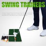 PGM Golf 66 Tappetino da putting per erba Push Rod Trainer, dimensioni: 48x23 cm, Black,66 Grass, White,66 Grass