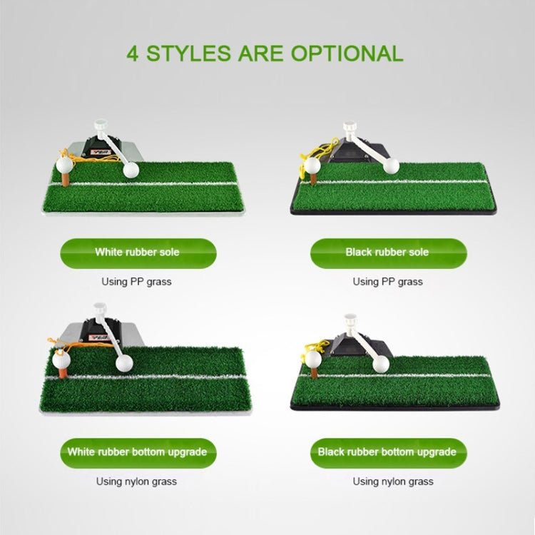 PGM Golf 66 Tappetino da putting per erba Push Rod Trainer, dimensioni: 48x23 cm, Black,66 Grass, White,66 Grass