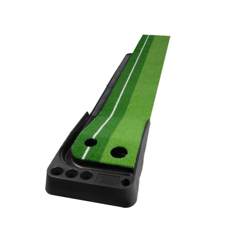 PGM Golf Mini Putting Mat Push Rod Trainer 2,5 m, con fairway con ritorno automatico della palla, 2.5m, with Auto Ball Return Fairway