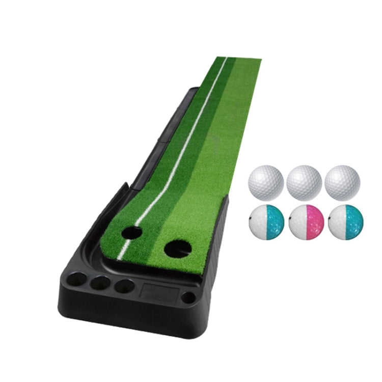 Tappeto Putting Golf 2,5 m con Palline e Ritorno Automatico