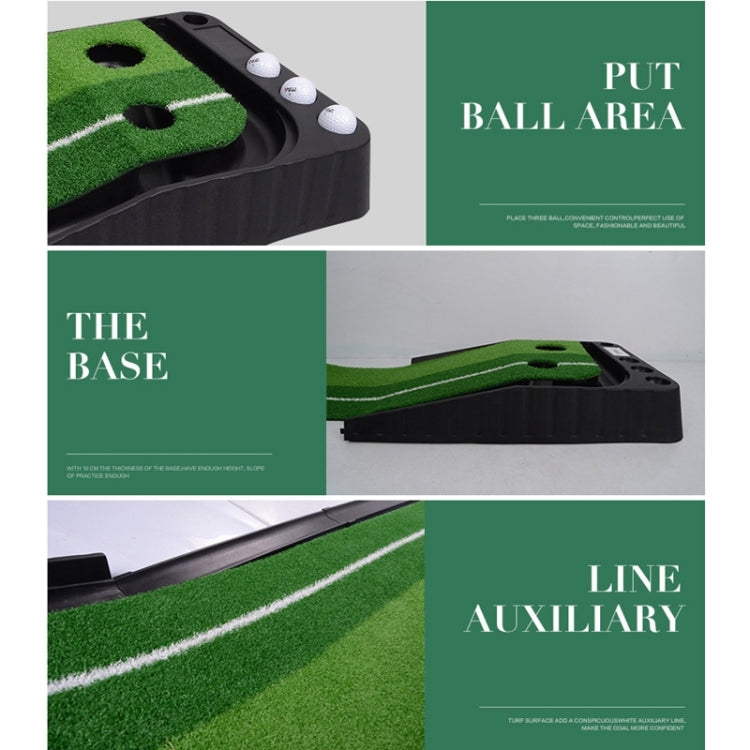 PGM Golf Mini Putting Mat Push Rod Trainer 3 m, senza fairway con ritorno automatico della palla, 3m, without Auto Ball Return Fairway