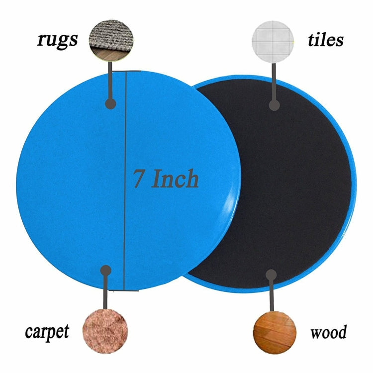 1 paio di dischi scorrevoli per esercizi di fitness da 17,8 cm, allenamento per addominali, dischi scorrevoli, Round Shape, Triangle Shape