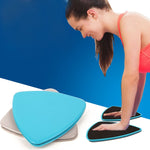1 paio di dischi scorrevoli per esercizi di fitness da 17,8 cm, allenamento per addominali, dischi scorrevoli, Round Shape, Triangle Shape