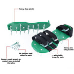 Attrezzi da giardino per prato da giardino, scarificatore per erba, scarpe chiodate con 8 fibbie in metallo, With 8 Metal Buckles (Black), With 8 Metal Buckles (Green)