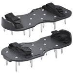 Attrezzi da giardino per prato da giardino, scarificatore per erba, scarpe chiodate con 4 fibbie in plastica, With 4 Plastic Buckles (Black), With 4 Plastic Buckles (Green)