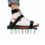 Attrezzi da giardino per prato da giardino, scarificatore per erba, scarpe chiodate con 4 fibbie in plastica, With 4 Plastic Buckles (Black), With 4 Plastic Buckles (Green)