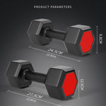 Manubri esagonali per fitness con colla per uso domestico da 6 kg, 6KG