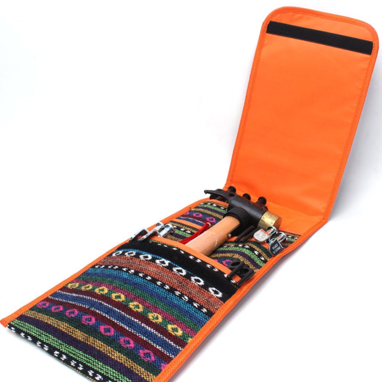 Borsa per martelli per tende da campeggio in stile etnico per escursionismo, custodia portatile per picchetti per chiodi per tende
