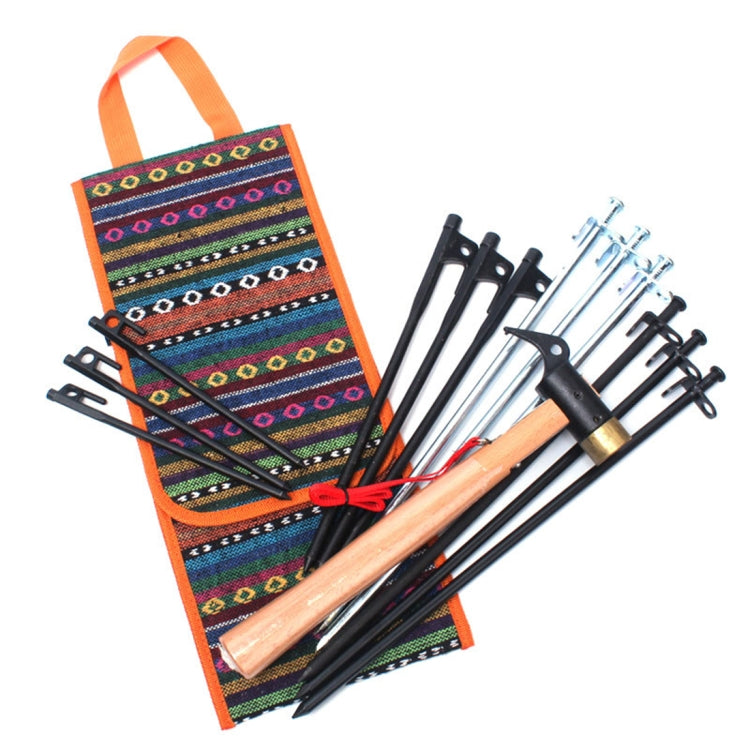Borsa per martelli per tende da campeggio in stile etnico per escursionismo, custodia portatile per picchetti per chiodi per tende