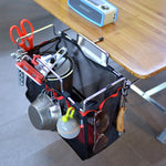 Cestino in rete pieghevole da campeggio per picnic all'aperto, staffa metallica, supporto per pentole, Cookware Holder