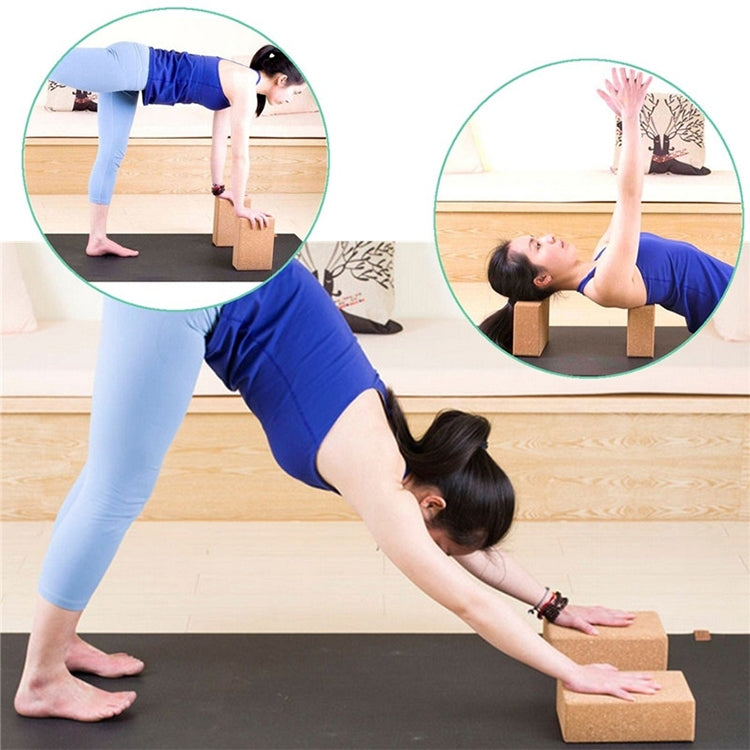 Mattoni in sughero per yoga con protezione ambientale ad alta densità, 22.5 x 15 x 7.5cm