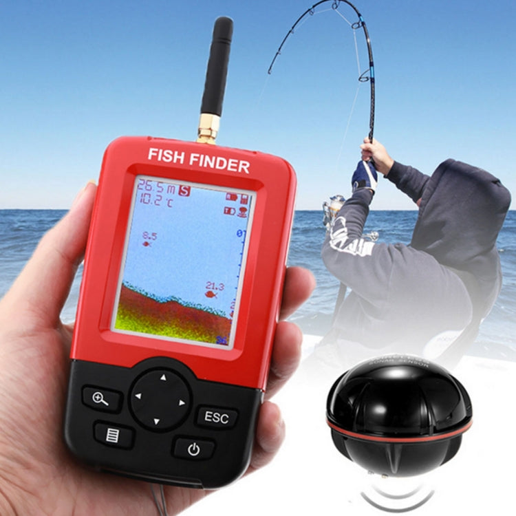 Rilevatore di pesci wireless sonar 125KHz con schermo LCD 2,4"