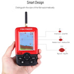 XJ-01 Rilevatore di pesci wireless Sensore sonar 125KHz Localizzatore di profondità 0,6-36 m Localizzatore di pesci con schermo LCD da 2,4 pollici e antenna, sensore di temperatura dell'acqua integrato, XJ-01