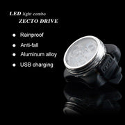 2 pezzi BG-1901 altoparlante di ricarica USB per bicicletta lampada frontale attrezzatura ciclistica multifunzione, HJ-03050LM