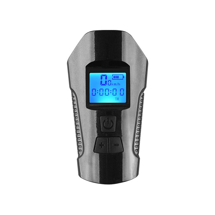 Faro per bicicletta a scatto impermeabile con ricarica USB da 350LM con funzione altoparlante e cronometro, Red, Black, Blue
