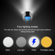 Faro per bicicletta a scatto impermeabile con ricarica USB da 350LM con funzione altoparlante e cronometro, Red, Black, Blue