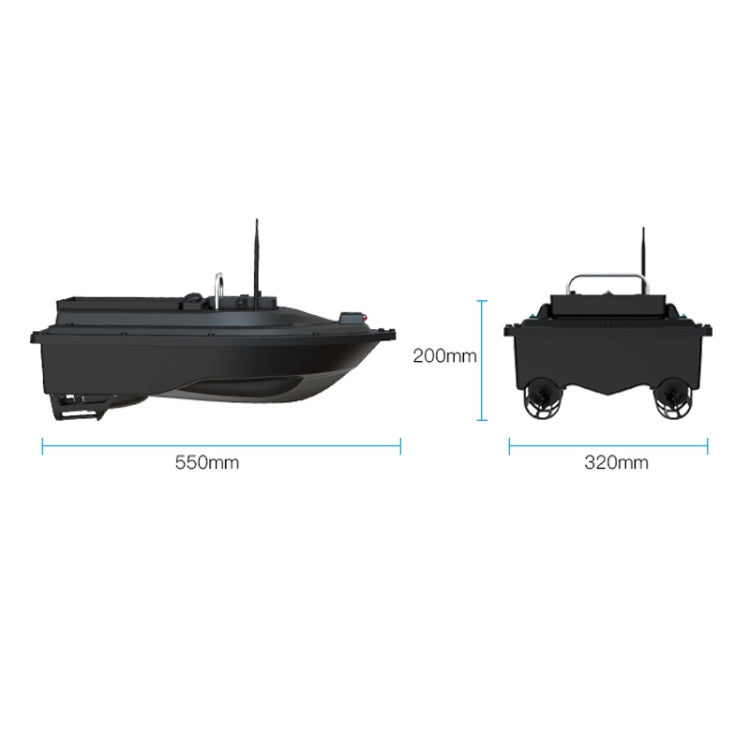 Barca da pesca con esca RC per esterni con doppio motore GPS D16B, spina europea, D16B GPS (EU Plug), D16B GPS (US Plug)