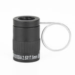 Mini telescopio tascabile in miniatura da 2,5x17,5 mm con fibbia per le dita, 2.5x17.5 Black, 2.5x17.5 Gold