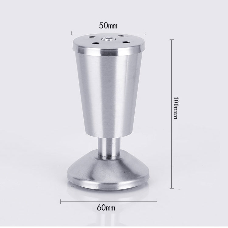 5 piedini per armadio a tazza regolabili in acciaio inossidabile ispessito, 100 mm, 100mm