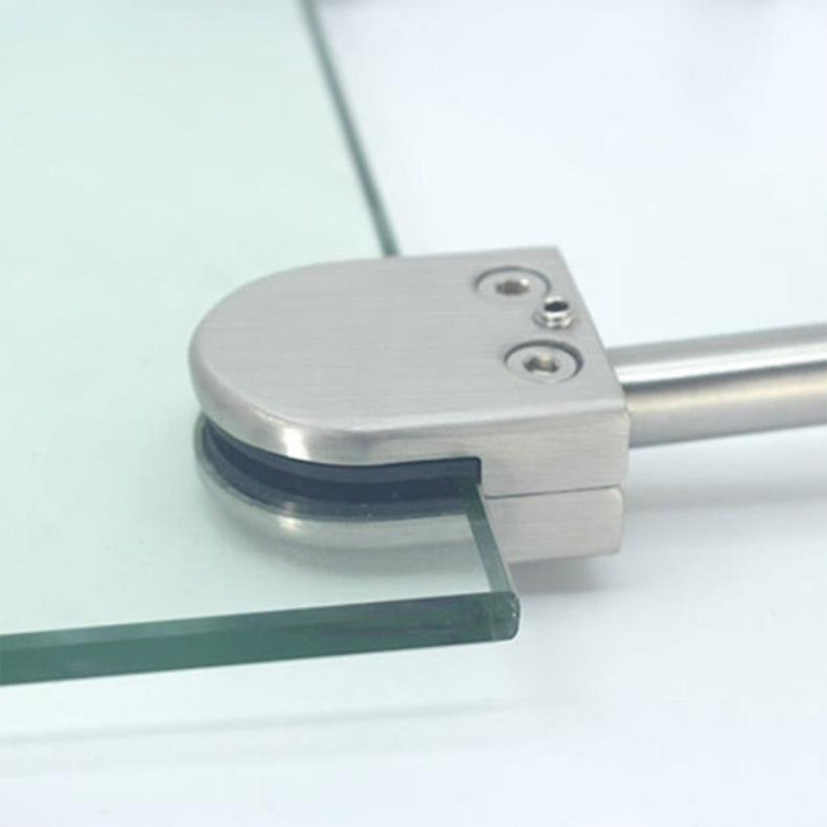 Clip di fissaggio per asta di supporto per bocca di pesce in vetro in acciaio inossidabile 201 con asta da 14x80 mm, specifica: L, L, with 14x80mm Rod