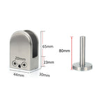 201 Clip di fissaggio per asta di supporto per bocca di pesce in vetro in acciaio inossidabile con asta da 14x80 mm, specifica: XL, XL, with 14x80mm Rod