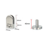 Clip di fissaggio per asta di supporto per bocca di pesce in vetro in acciaio inossidabile 201 con asta da 14x40 mm, specifica: S, S, with 14x40mm Rod