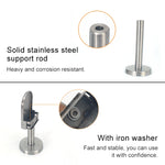 Clip di fissaggio per asta di supporto per bocca di pesce in vetro in acciaio inossidabile 201 con asta da 14x40 mm, specifica: S, S, with 14x40mm Rod