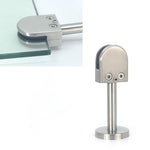 Clip di fissaggio per asta di supporto per bocca di pesce in vetro in acciaio inossidabile 201 con asta da 14x60 mm, specifica: S, S, with 14x60mm Rod