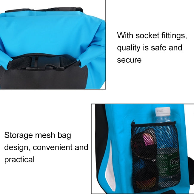 Borsa a tracolla doppia impermeabile impermeabile per esterni Borsa a sacco in PVC a sacco asciutto, capacità: 25 litri