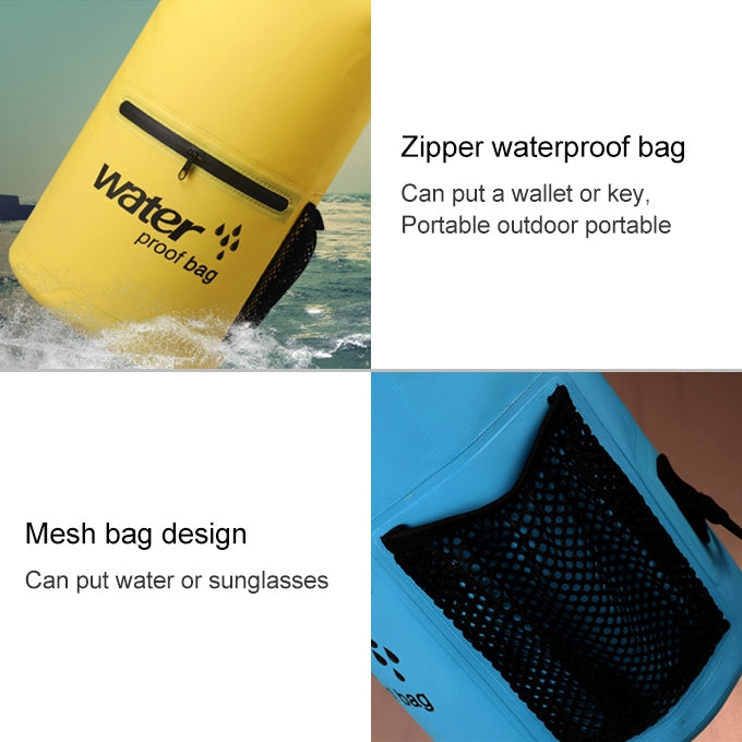 Borsa a tracolla doppia impermeabile impermeabile per esterni Borsa a sacco in PVC a sacco asciutto, capacità: 10 litri, 10L