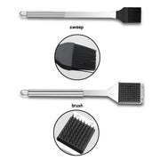Set di stoviglie da esterno 10 in 1 Set di stoviglie da barbecue da campeggio Set di strumenti da picnic con termometro, 10 in 1, with Thermometer