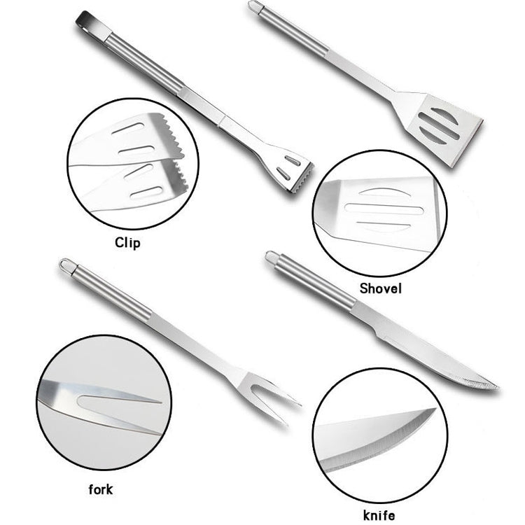 Set di stoviglie da esterno 5 in 1 Set di utensili da picnic per barbecue da campeggio, 5 in 1