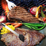Set di stoviglie da esterno 5 in 1 Set di utensili da picnic per barbecue da campeggio, 5 in 1