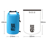Borsa a tracolla singola impermeabile per esterni Borsa a barile in PVC con sacco asciutto, capacità: 15 litri, Capacity: 15L (Black), Capacity: 15L (Dark Blue), Capacity: 15L (Orange), Capacity: 15L (Pink), Capacity: 15L (Green), Capacity: 15L (Sky Bl...